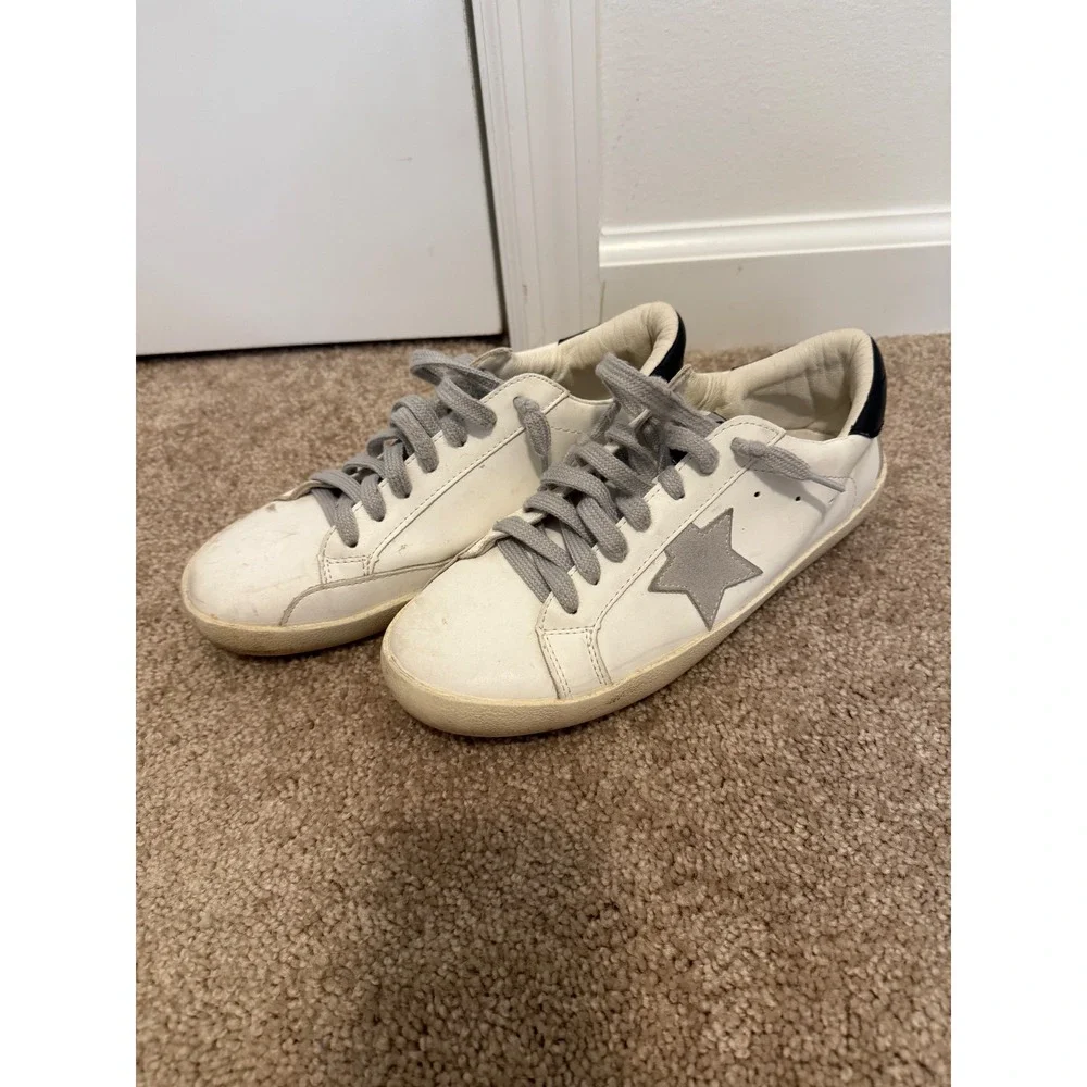 Zhuocaizi Sneakers Women 40 White Good Star Patch Low Top Streetwear Chic